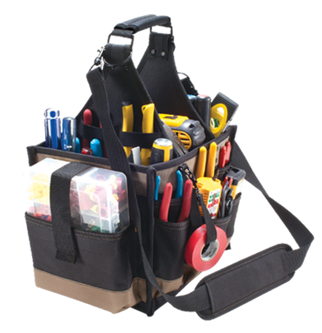 WELKINLAND Petit sac à outils de 33 cm, sac à outils d'électricien, sac à  outils électrique, sac à outils pour électriciens, sacs à outils pour  homme, porteoutils pour perceuse, sac à outils, 