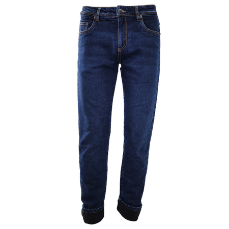 Stretch micro polar fleece lined jeans