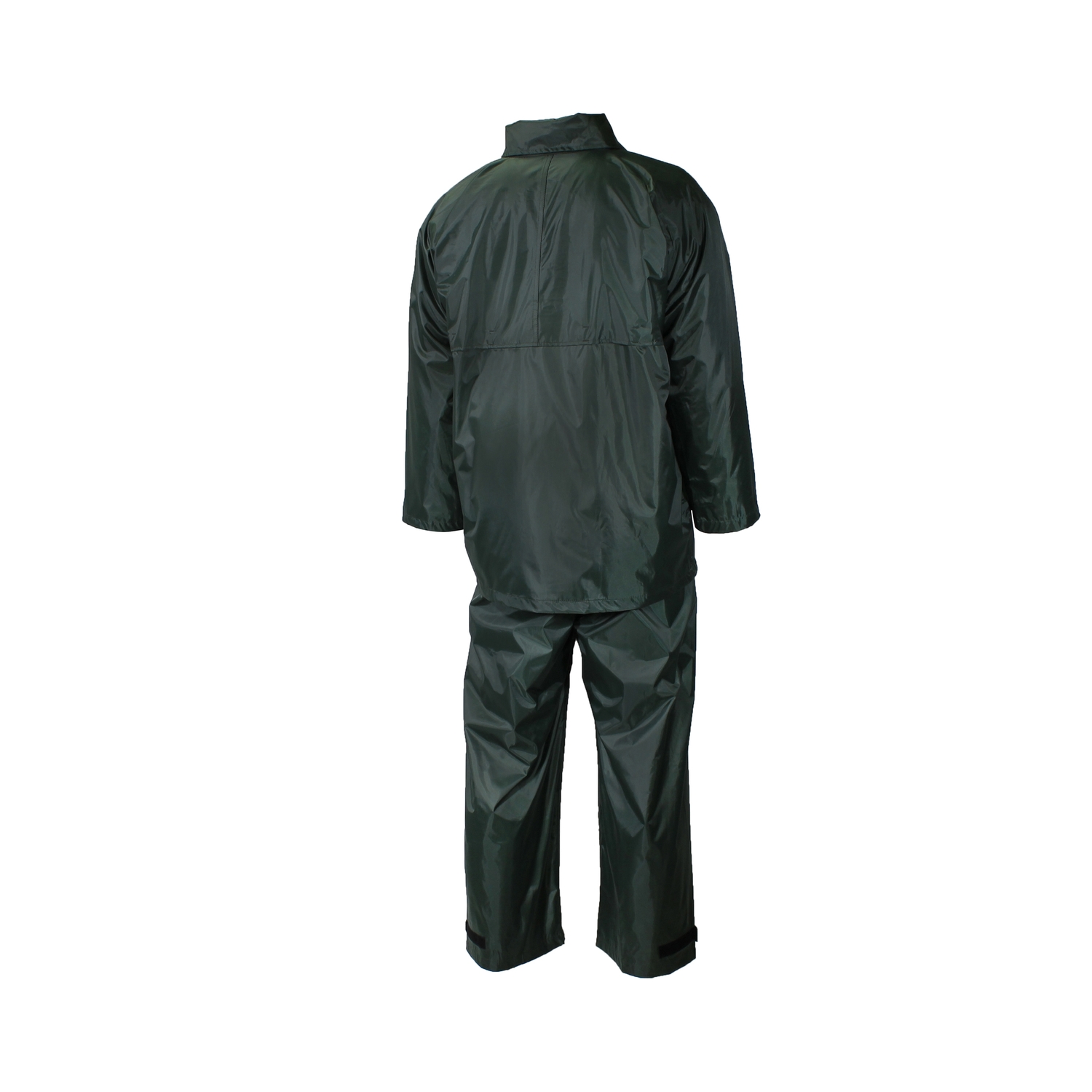 Nylon/pvc breathable rainsuit w/detachable hood
